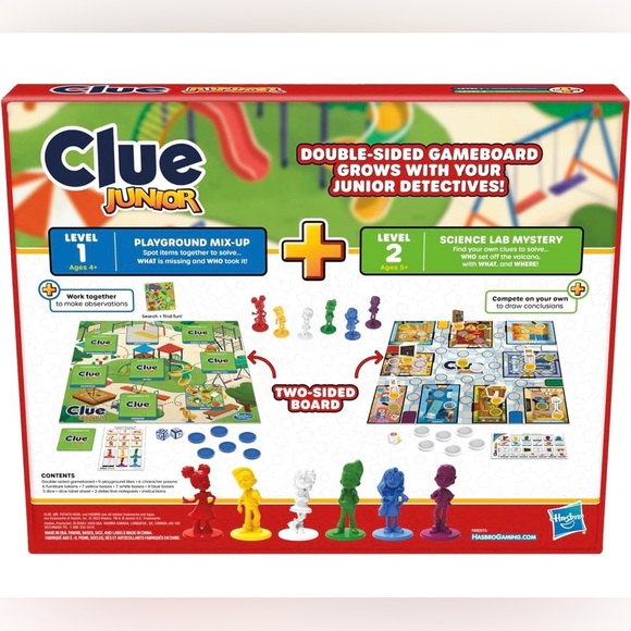 Clue Junior Mystery Game — Hasbro Gaming Pink Volcano Edition - Picture 2 of 4